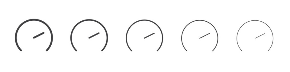 Meter icon flat simple outline logo