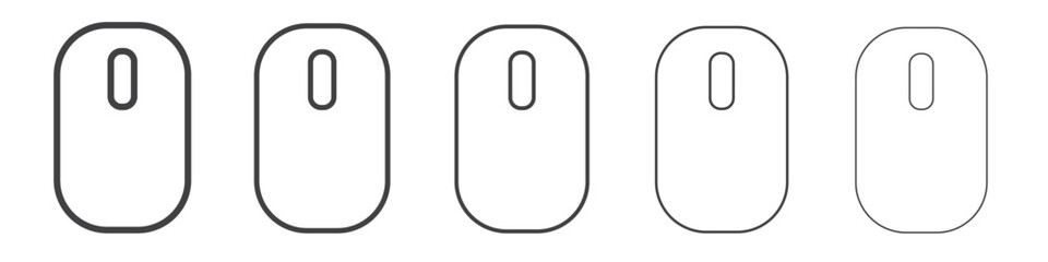 Mouse icon flat simple outline logo