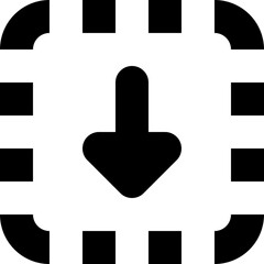 Obraz premium Download Arrow Save File Data Export Retrieve Get Information Icon Vector