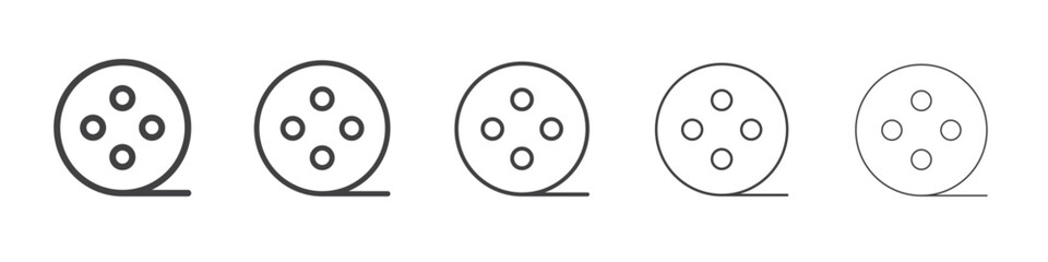 Movie icon flat simple outline logo