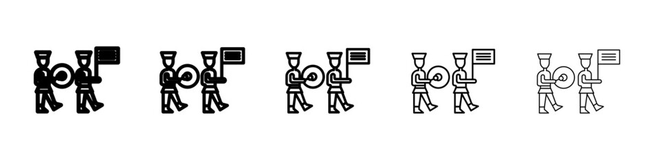 Parade icon flat simple outline logo