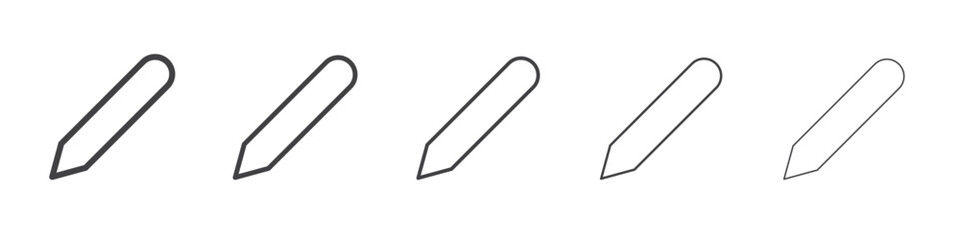 Pencil icon flat simple outline logo