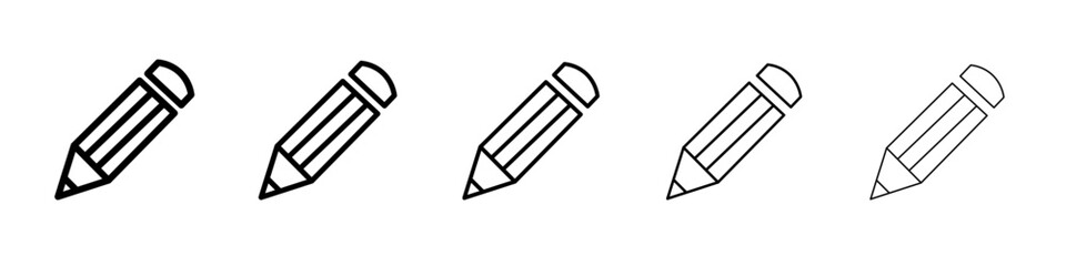 Fototapeta premium Pencil icon flat simple outline logo