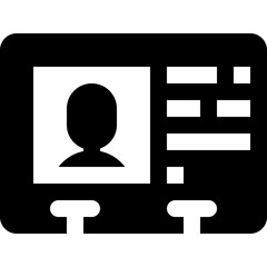 ID Card Identity Badge Profile Vector Icon
