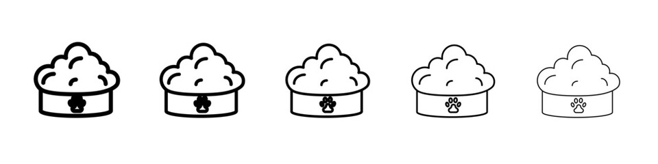 Pet food icon flat simple outline logo