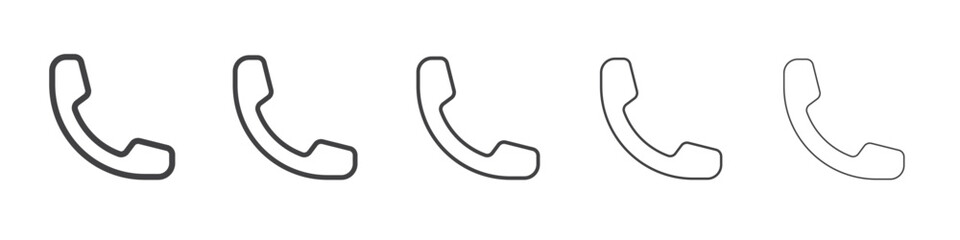 Phone icon flat simple outline logo