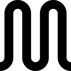 Wave Pattern Curved Lines Flow Vector Icon