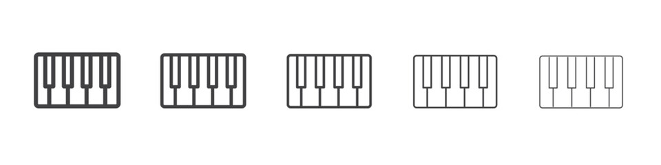 Piano icon flat simple outline logo