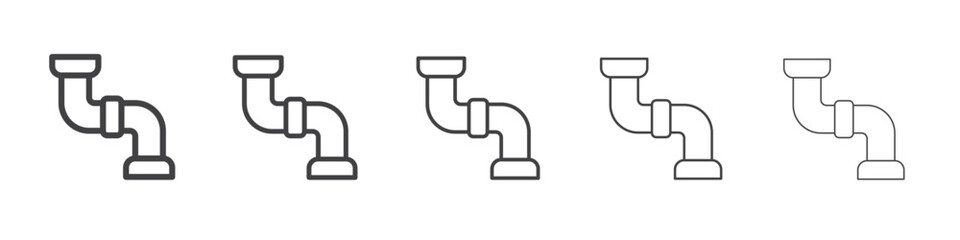 Pipe icon flat simple outline logo