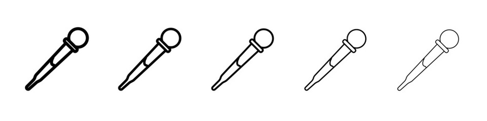 pipette icon flat simple outline logo