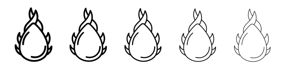 pitaya icon flat simple outline logo