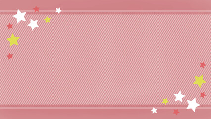 スターモチーフのあしらいのある背景フレームイラスト