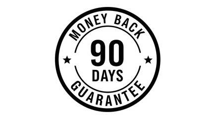 Black 90-Day Money-Back Guarantee Seal