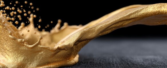 Golden Liquid Splash