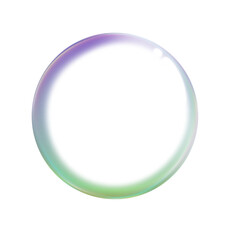 Colorful Iridescent Bubble Ring with Transparent Background

