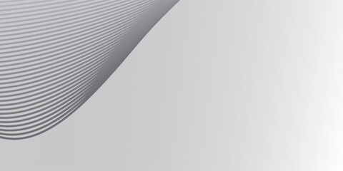 Fototapeta premium Wave of Light grey color metal roof texture background Black and white Minimalist pattern