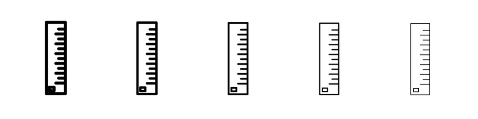 Ruler icon flat simple outline logo