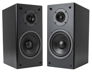 Stereo Speaker Pair Modern Audio Equipment PNG