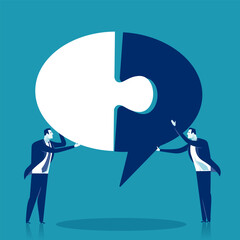 Complete. Unity. Partnership Alignment Agreement. Business vector illustration
