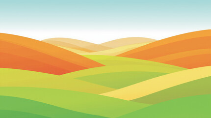 Obraz premium Artistic illustration of a fantastical landscape with minimalist elements and a soft color palette
