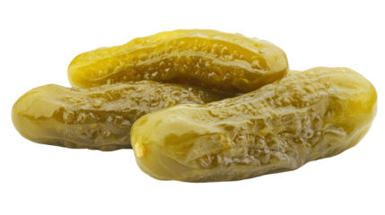 Green pepperoncini with wrinkled skin and mild heat, pickling variety, Transparent background, PNG file