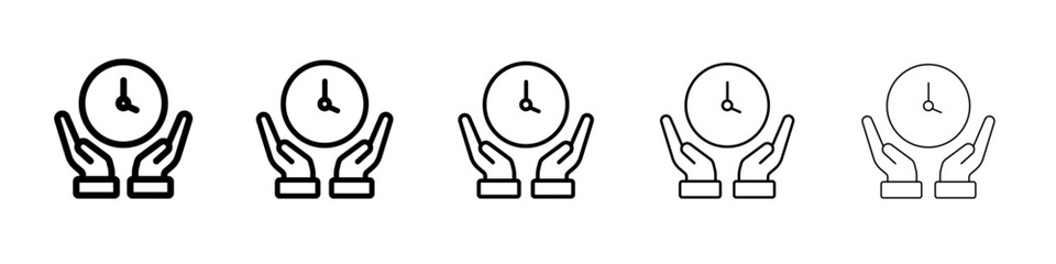 save or care time icon flat simple outline logo