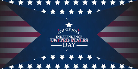 4th of July Independence Day Banner - United States Celebration Background
