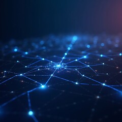 Abstract network of interconnected nodes, showcasing digital connectivity.