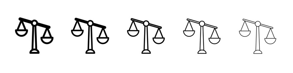 Scales icon flat simple outline logo