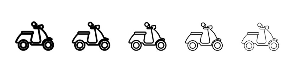 Fototapeta premium Scooter icon flat simple outline logo