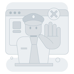 403 Forbidden Access  Empty States Illustration