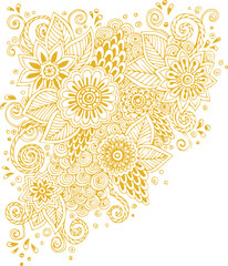Beautiful flower art and mandala vector design