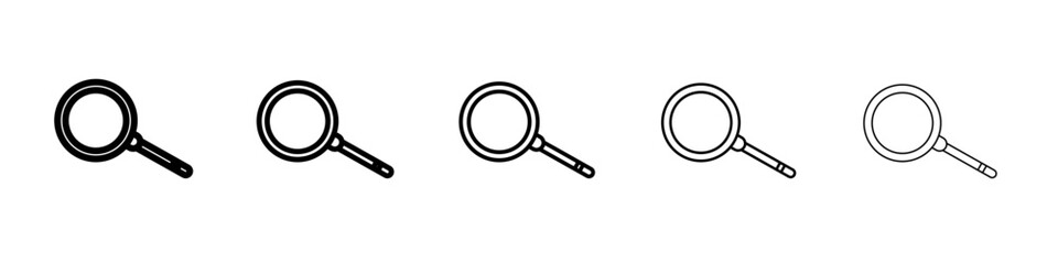 search icon flat simple outline logo