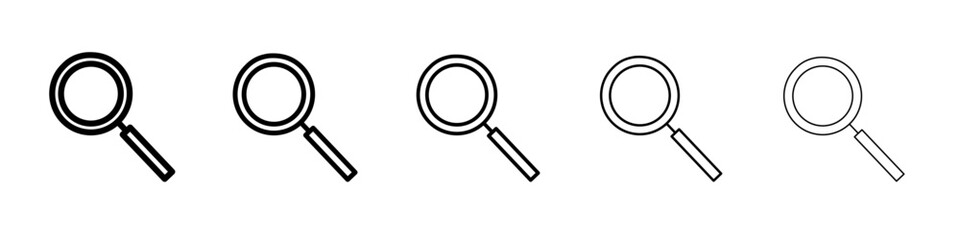 Search icon flat simple outline logo