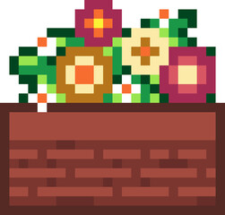 Flowers Pixel art in pot