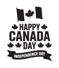 Happy Canada Day & Independence Day Banner Canadian Holiday Emblem Vector
