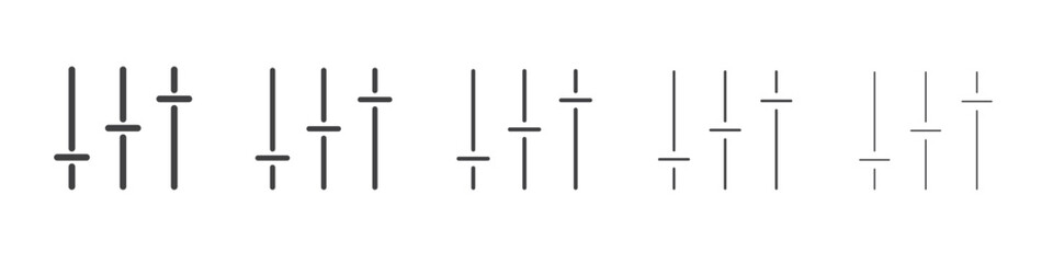 Sliders icon flat simple outline logo