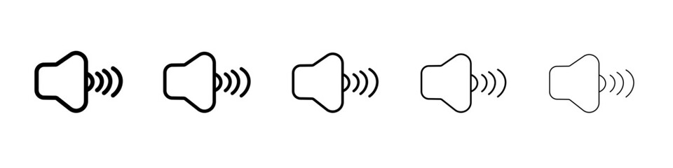 Speaker icon flat simple outline logo