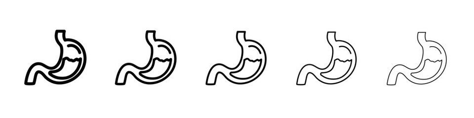 Stomach icon flat simple outline logo