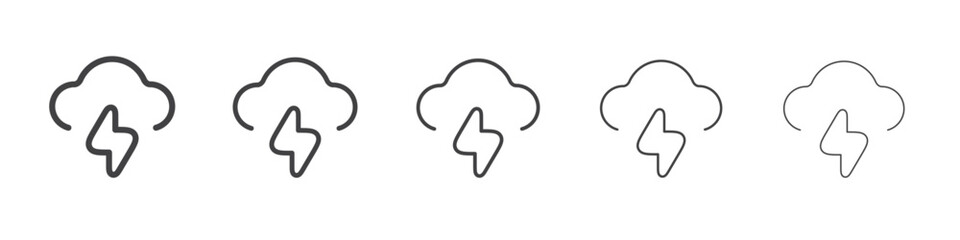 Storm icon flat simple outline logo