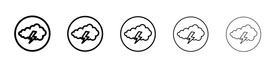 Storm icon flat simple outline logo