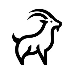 goat vector icon logo with white background