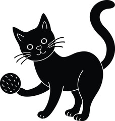 cat,playing,fun,active,kitten,feline,pet,animal,tail,paws,happy,jump,leap,adorable,fluffy,young,fast,cute,claws,toy,energetic,domestic,silly,whiskers,action,Vector,silhouette