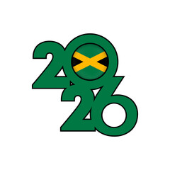 2026 banner with Jamaica flag inside.