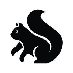 squirrel logo design vector icon template
