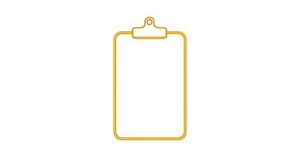 Thin line vector icon of a clipboard, isolated on white background  Editable EPS file,  paper,  shape