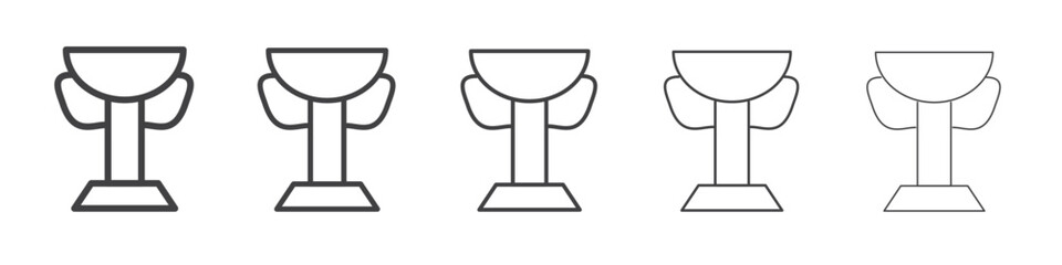 Trophy icon flat simple outline logo