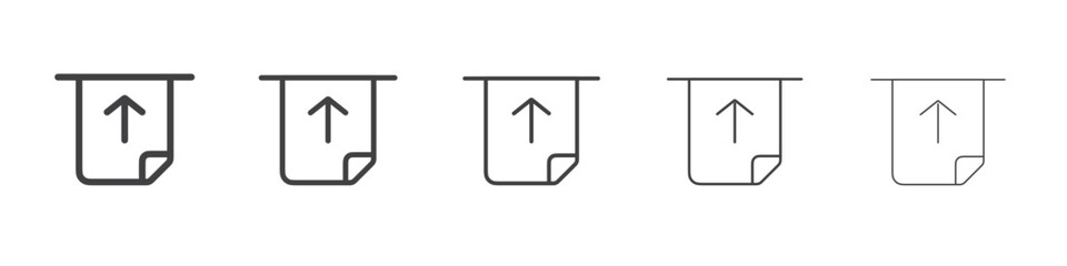 Upload list icon flat simple outline logo