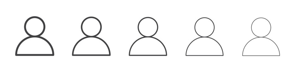 User icon flat simple outline logo