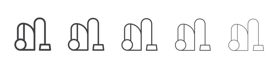 Vacuum cleaner icon flat simple outline logo